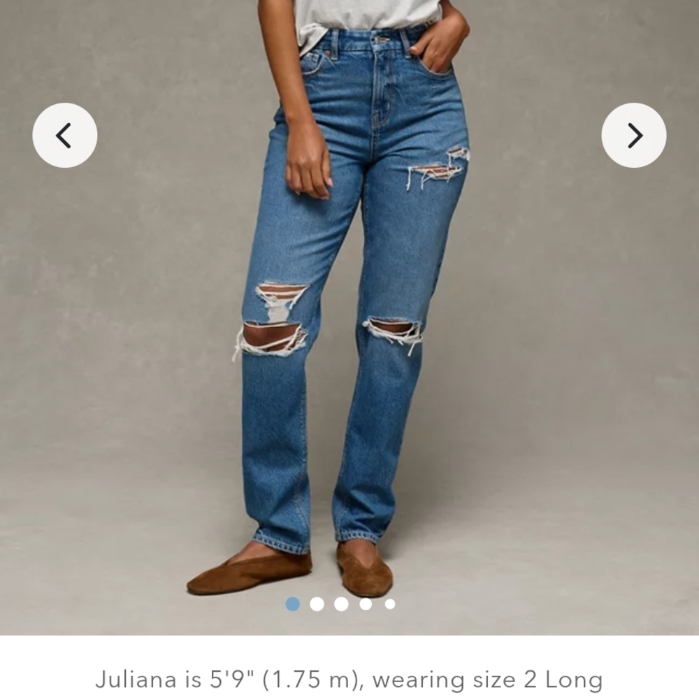 Distressed Blue Jeans